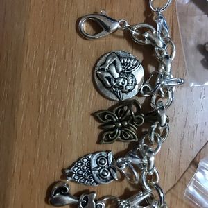 Charm bracelet w 3 extra charms